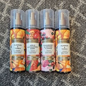 4 NEW full Size Body Sprays